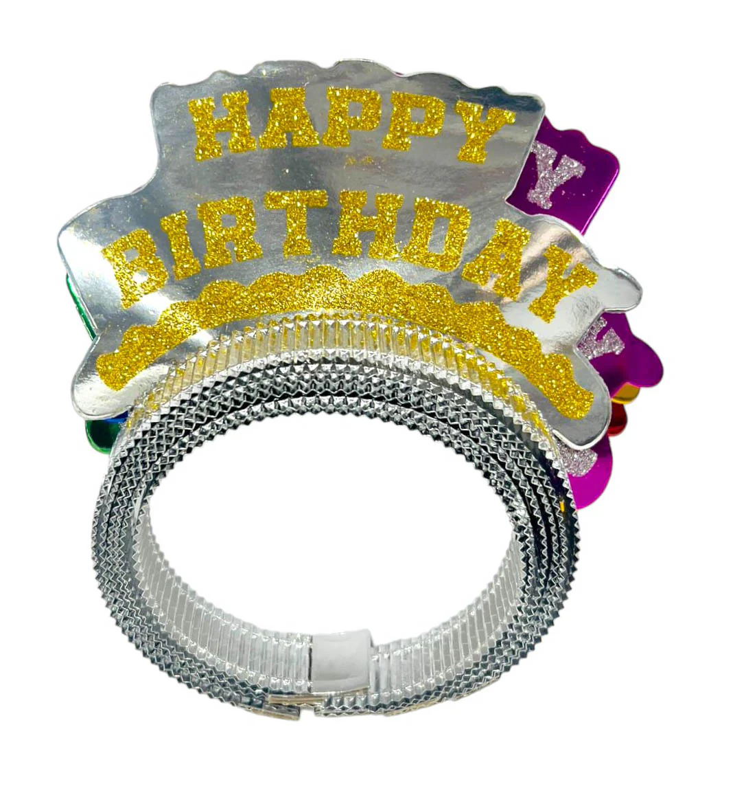 6 Pack Happy Birthday Party Headbands - Image 2