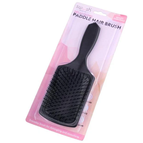Black Detangling Paddle Hair Brush - 24cm x 8cm - Image 3
