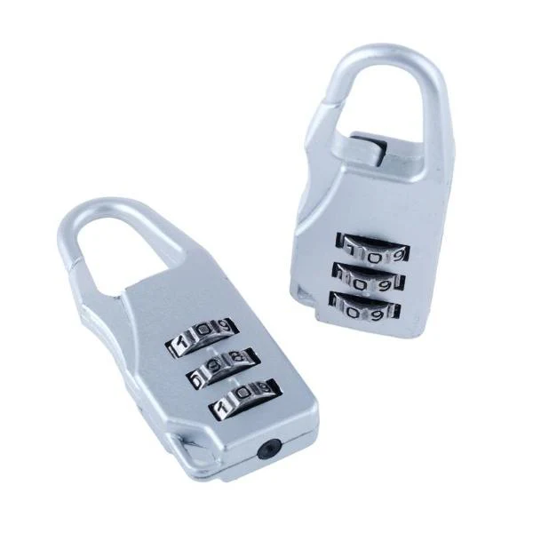 2 Pack Grey 3 Digit Combination Padlock - 5.6cm x 2.1cm - Image 4