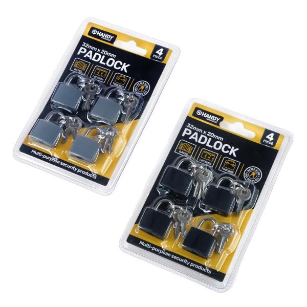 4 Pack Keyed Padlock - 2cm - Image 3