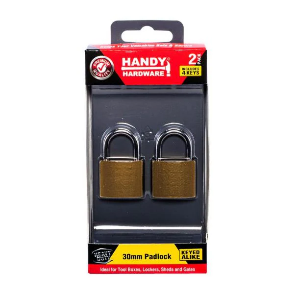 2 Pack Keyed Padlock - 3cm