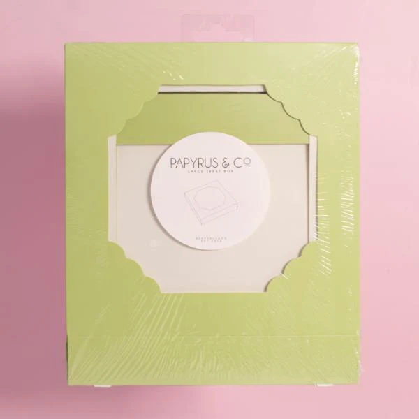 5 Pack Large Pastel Green Papyrus Scalloped Treat Box - Image 3