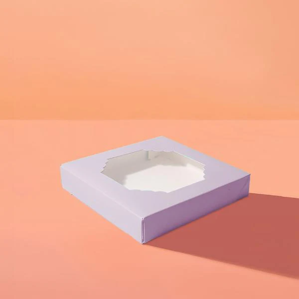 5 Pack Medium Pastel Lilac Papyrus Scalloped Treat Box
