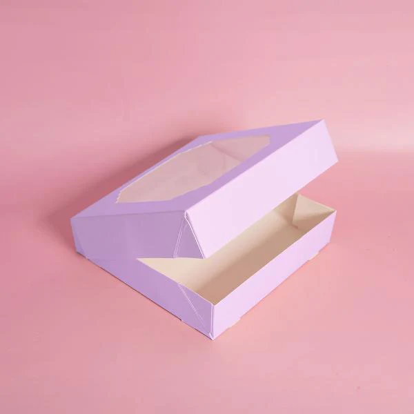 5 Pack Medium Pastel Lilac Papyrus Scalloped Treat Box - Image 4
