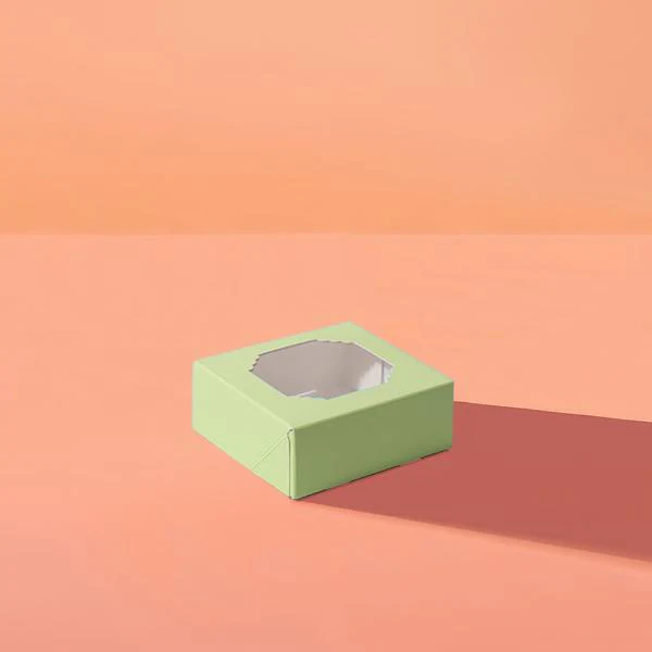 5 Pack Small Pastel Green Scalloped Treat Box