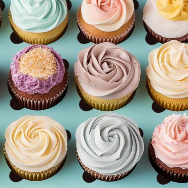 Pastel Blue 12 Holes Papyrus Scalloped Tall Cupcake Box - Image 2