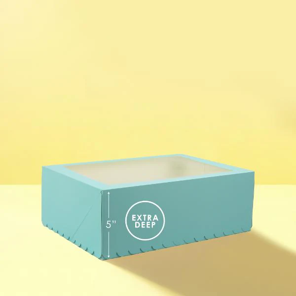 Pastel Blue 12 Holes Papyrus Scalloped Tall Cupcake Box - Image 5