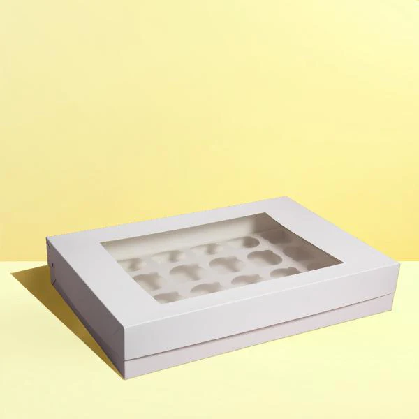 White 24 Papyrus Tall Cupcake Box - Image 2