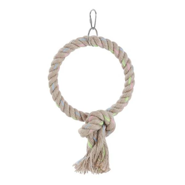 Small Parrot Jute Ring Toy - 16cm - Image 5