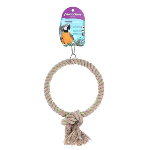 Medium Parrot Jute Ring Toy - 20cm