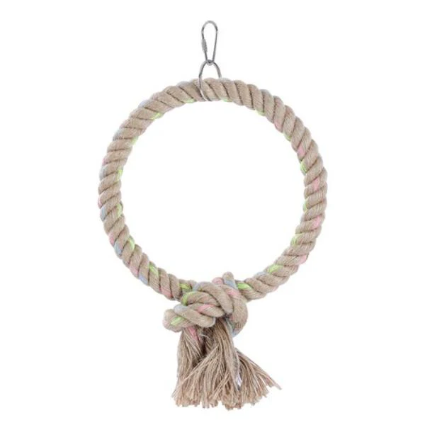 Medium Parrot Jute Ring Toy - 20cm - Image 5