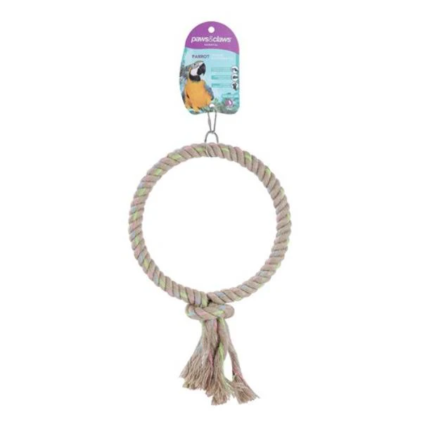 Large Parrot Jute Ring Toy - 25cm