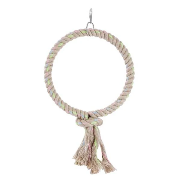 Large Parrot Jute Ring Toy - 25cm - Image 4