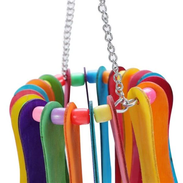 Parrot Rainbow Popsicle Toy - 20cm x 10cm - Image 3