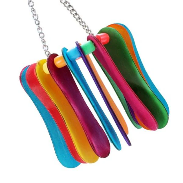 Parrot Rainbow Popsicle Toy - 20cm x 10cm - Image 4