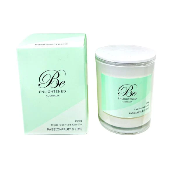 Be Enlightened Passionfruit & Lime Triple Scented Candle Petite - 100g