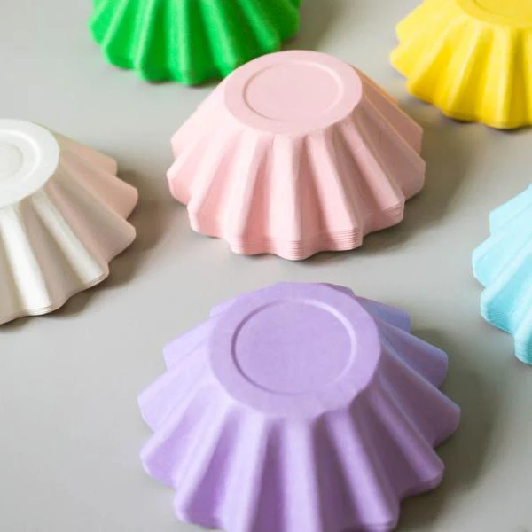 24 Pack Pastel Blue Bloom Baking Cups - 4.4cm x 3cm - Image 6