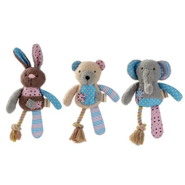 Patchy Pals Plush Elephant Pet Toy - 36cm x 20cm x 8cm