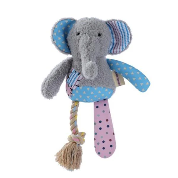Patchy Pals Plush Elephant Pet Toy - 36cm x 20cm x 8cm - Image 7