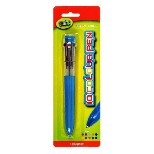 10 Colours Retractable Pen