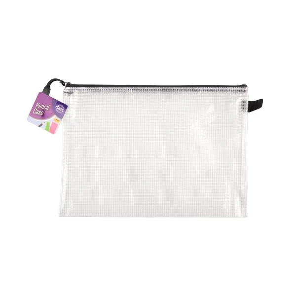Clear Mesh Zip Pencil Case - 34.5cm x 24cm
