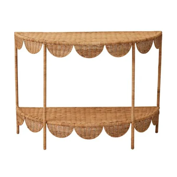 Natural Pettine Rattan Console - 105cm x 46cm x 76cm