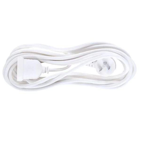 White 240V 10A Max Load 240W Piggy Back Extension Lead - 5m - Image 4