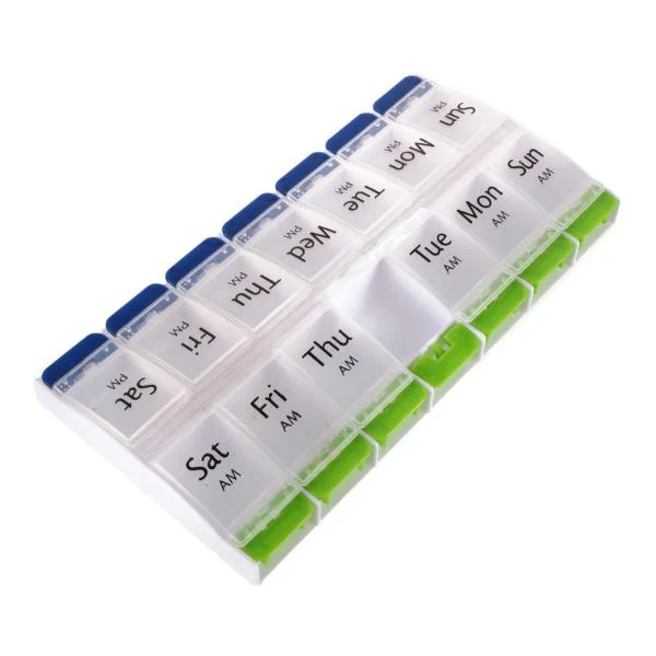 Premium Double Row AM & PM Pill Organizer - Image 3