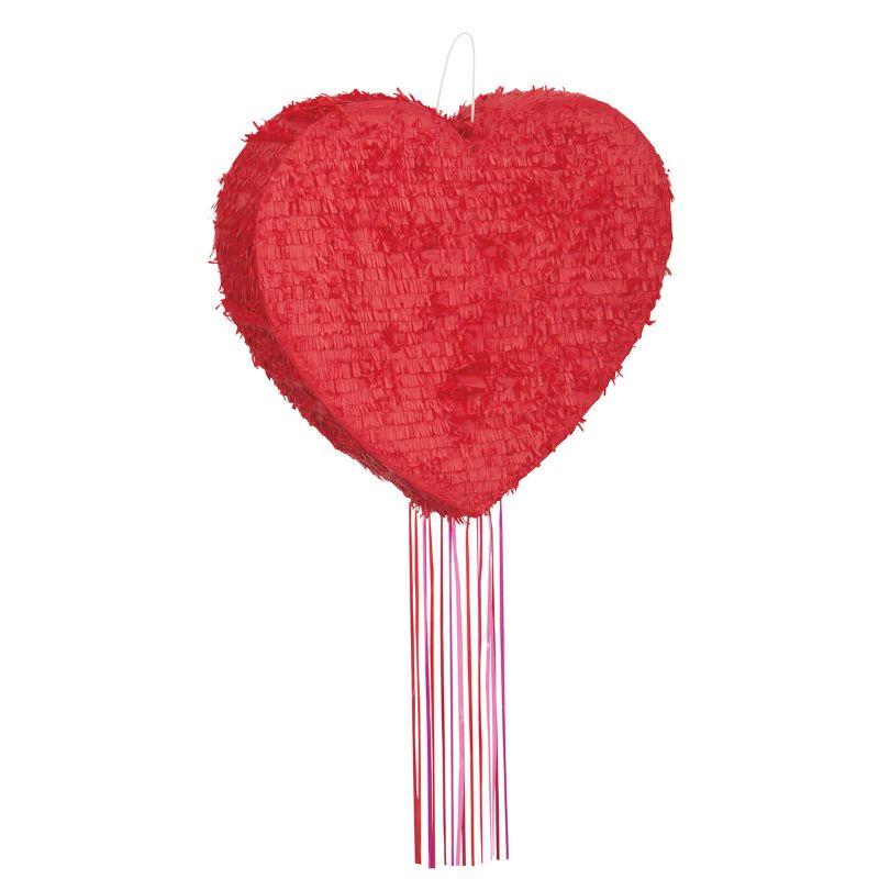 Red Heart Shaped Pinata - 46cm x 51cm x 10cm