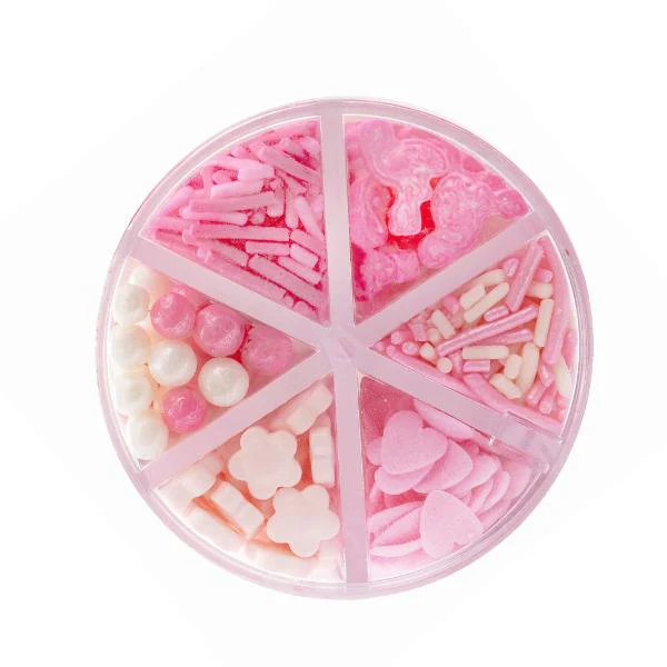 Sprinks Pink Charm 6 Cell Sprinkles - 85g - Image 2