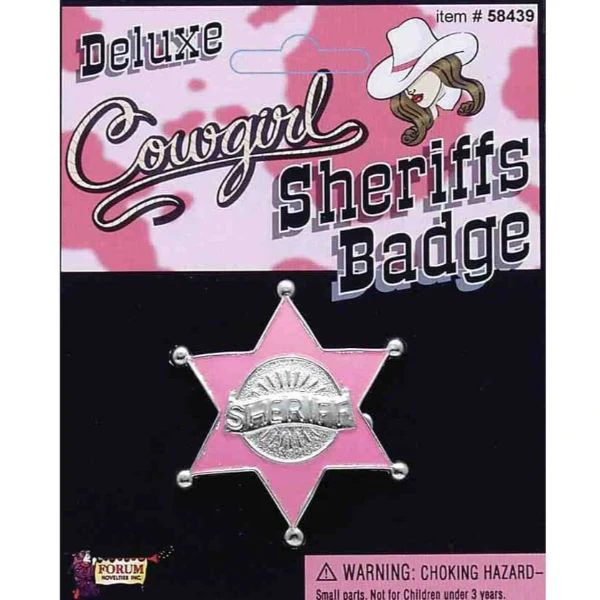 Pink Cowgirl Sheriff Badge - Image 2
