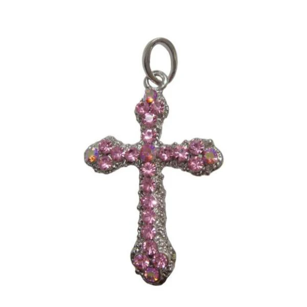 pink cross charm(8/90)