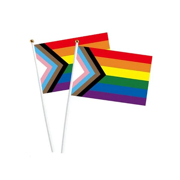 PK/12 RAINBOW WAVERS, 30X20 CM IN POLYBAG W/ HEADER CARD
