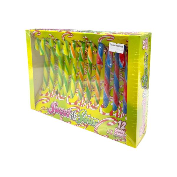 12 Pack Sweet & Sour Candy Canes - 144g - Image 2