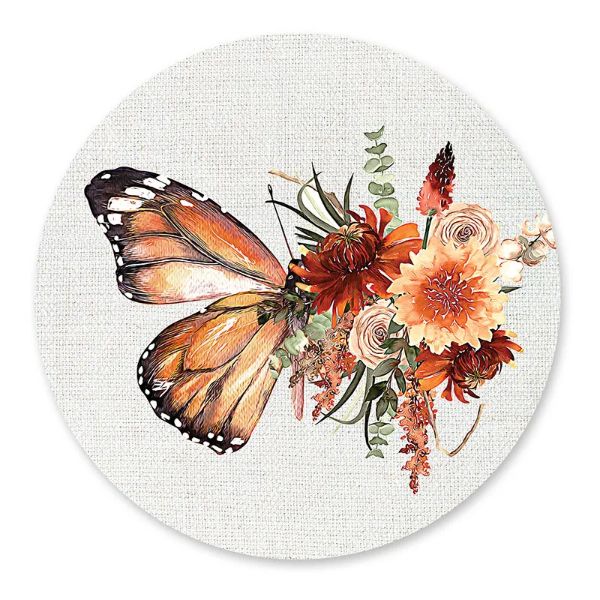 6 Pack Cinnamon Round Placemat - 33cm