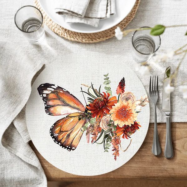 6 Pack Cinnamon Round Placemat - 33cm - Image 2