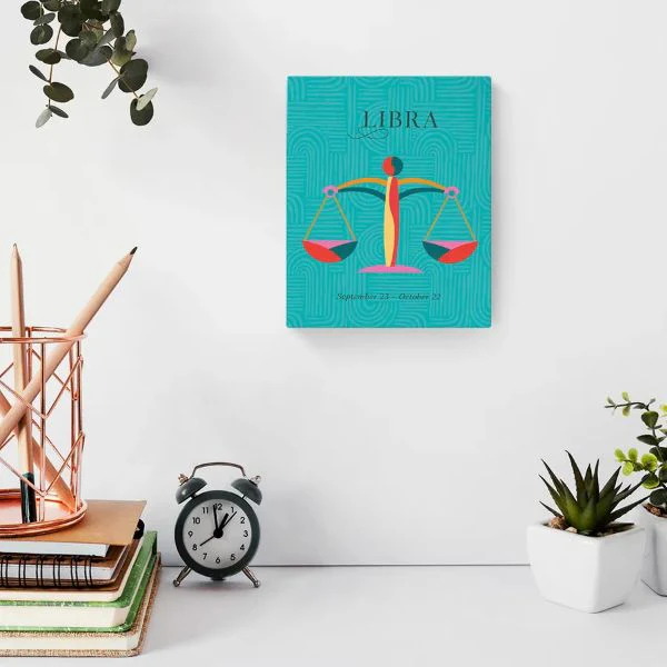 Zodiac Libra Block Plaque - 20cm x 25cm - Image 2