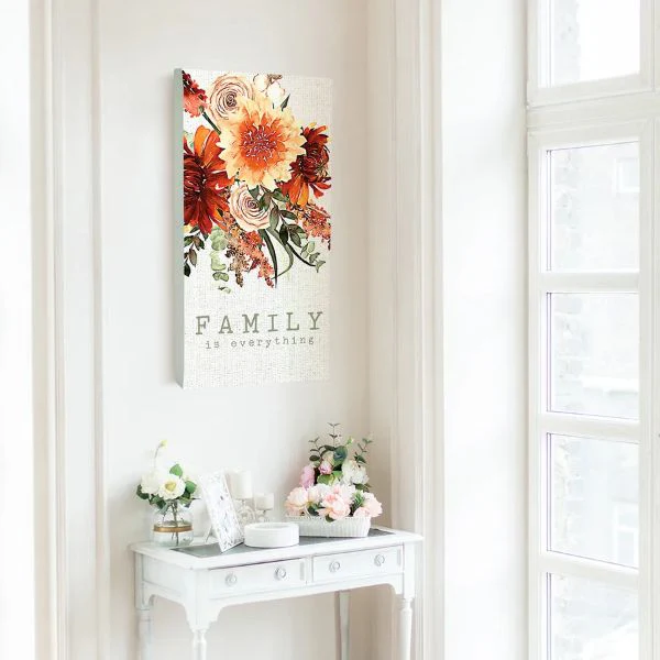 Cinnamon Family Is Everything Block Plaque - 40cm x 40cm - Image 2