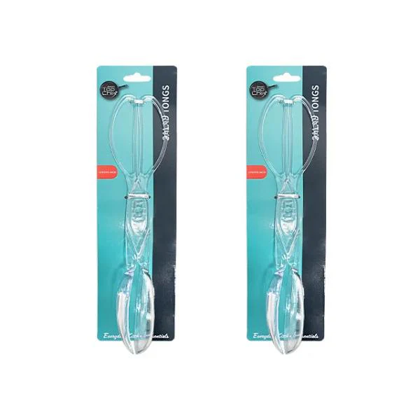Clear Plastic Salad Tongs - 28cm