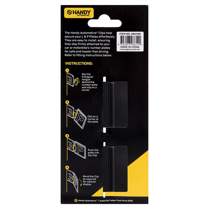 2 Pack Black Plate Holder Clips - Image 3