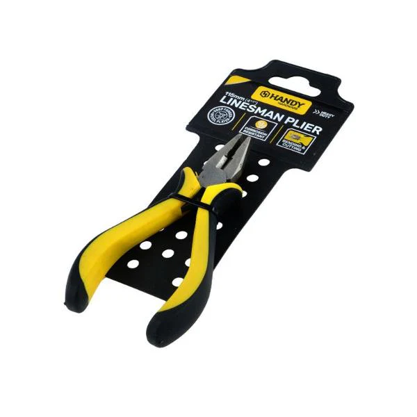 Black & Yellow Premium Linesman Plier With Comfort Grip Handle - 11.5cm - Image 3