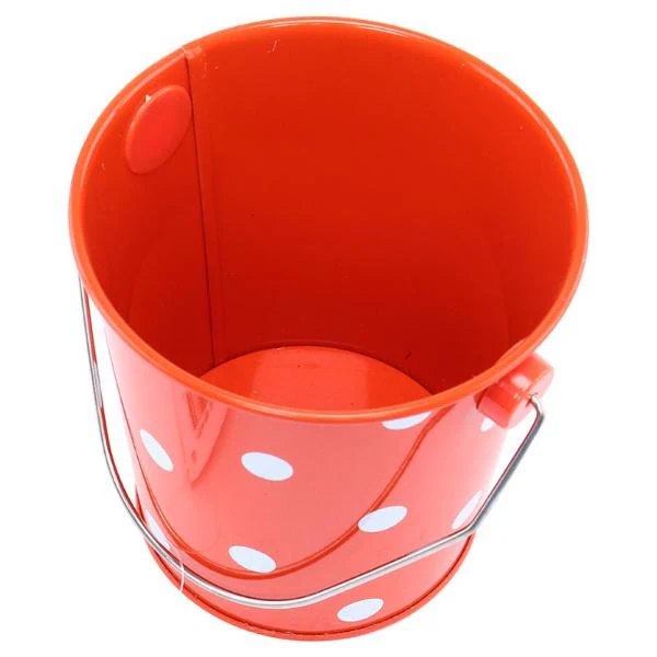 Polka Dot Tin Bucket - 10cm - Image 3