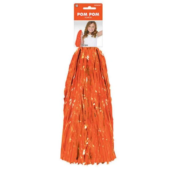 Orange Vinyl Pom Pom - 38cm