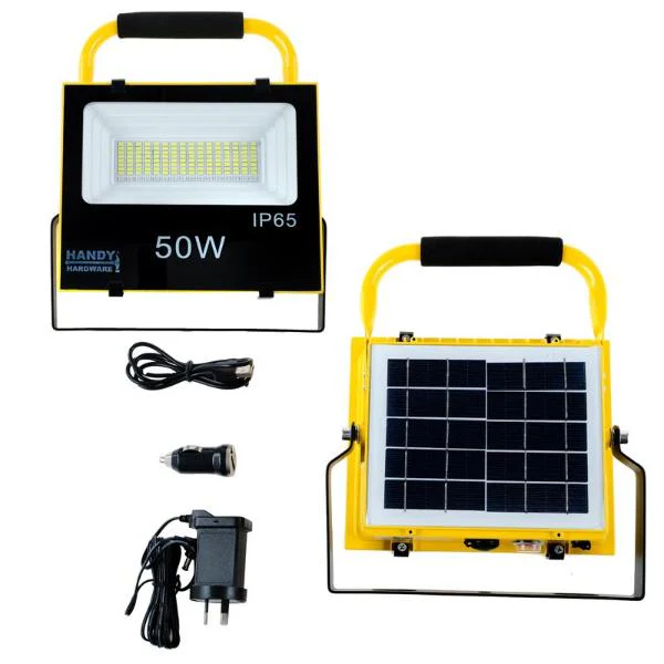Portable Worklight 50W Rechargeable Solar With Adjustable Tripod 33cm x 23cm x 5.9cm - Image 3