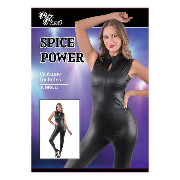 Black Posh Spice Jumpsuit Costume - Large - Image 3