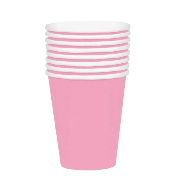 20 Pack Pink Paper Cups - 354ml