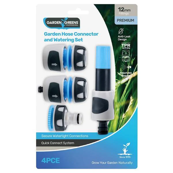 4 Pack Premium Garden Hose Connector Set