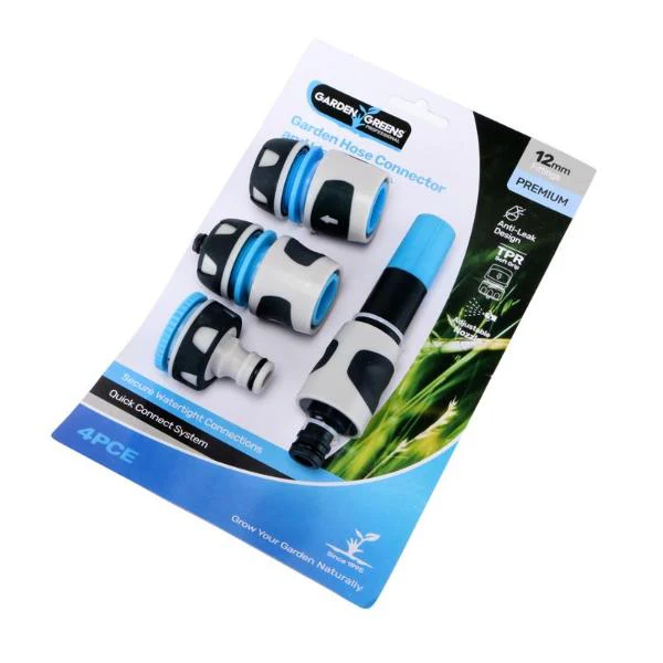 4 Pack Premium Garden Hose Connector Set - Image 4