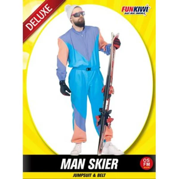Deluxe Man Skier Costume - OSFM
