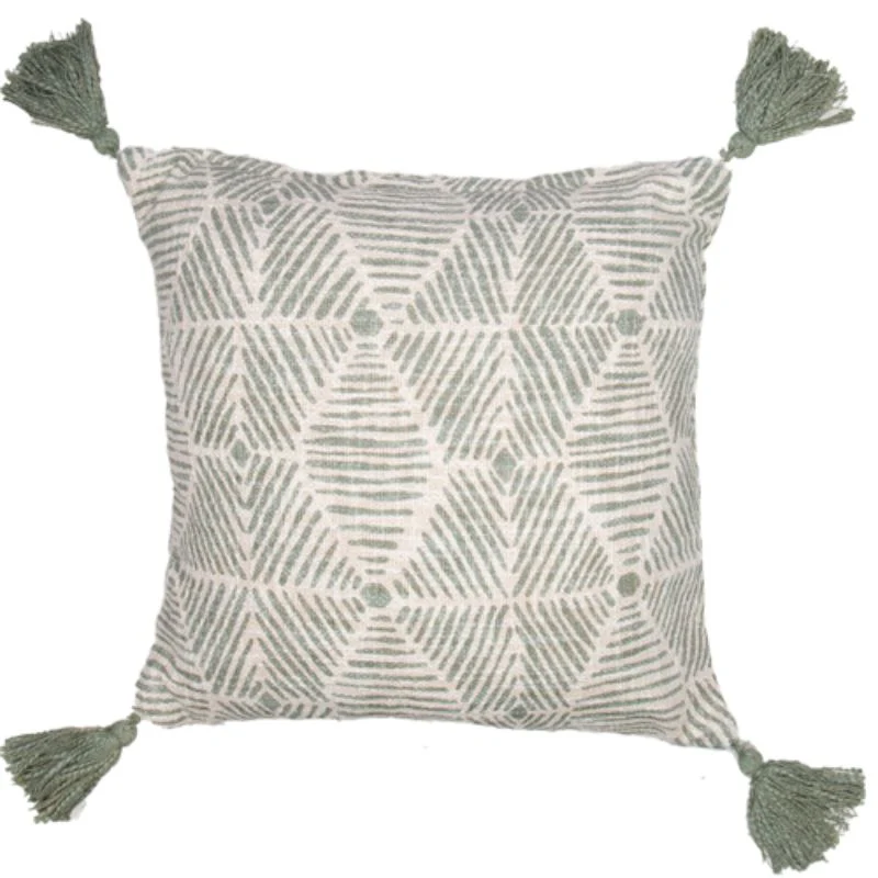 Hunter Printed Cotton Slub Cushion Prefilled - 45cm x 45cm x 10cm